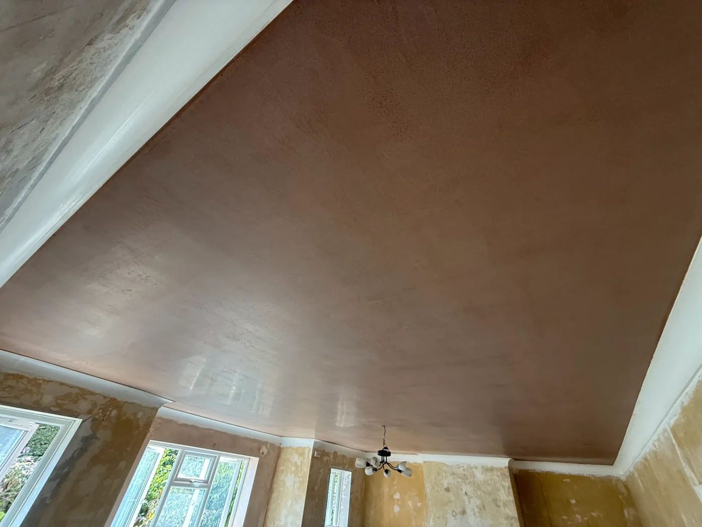 The same ceiling skimmed flat